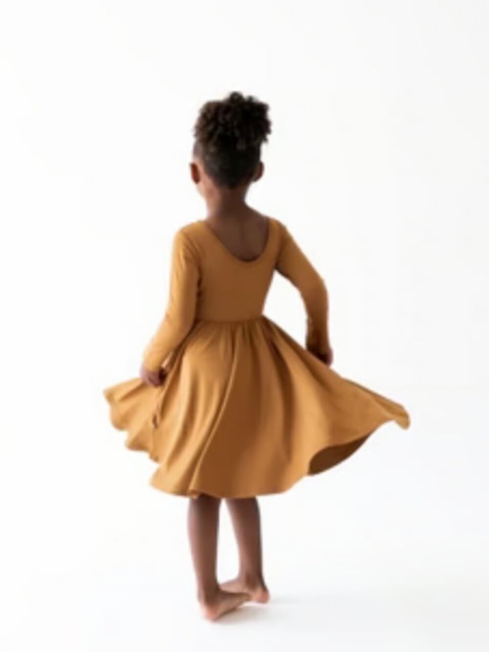 Kyte Baby Long Sleeve Twirl Dress in Nutmeg
